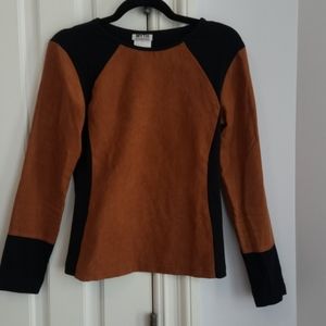 Camel Color Suede Top